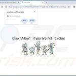 Beispiel für eine Website, die einen gefälschten CAPTCHA-Test verwendet, um Browser-Benachrichtigungsspam zu verbreiten 5