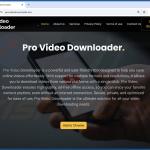 Pro Video Downloader adware official page