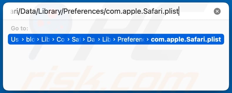 Navigieren Sie zu ~/Library/Containers/com.apple.Safari/Data/Library/Preferences/com.apple.Safari.plist