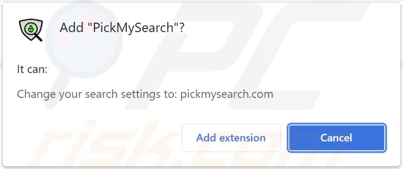 pickmysearch Browserentführer Browserbenachrichtigung