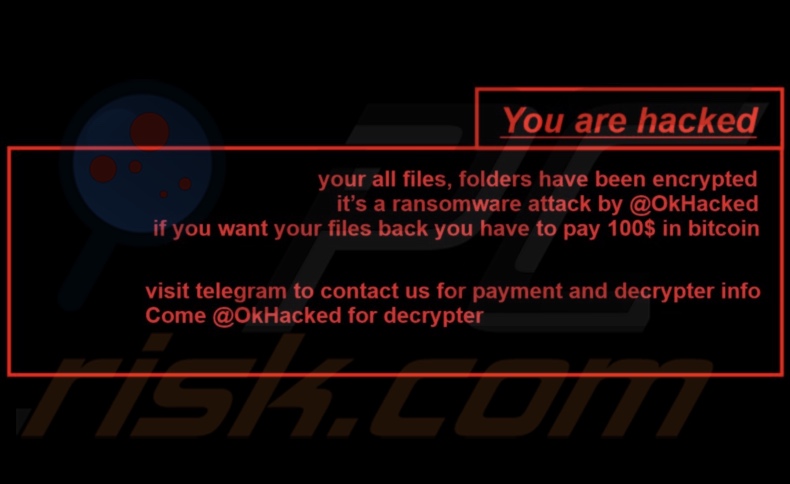 OkHacked ransomware Hintergrundbild