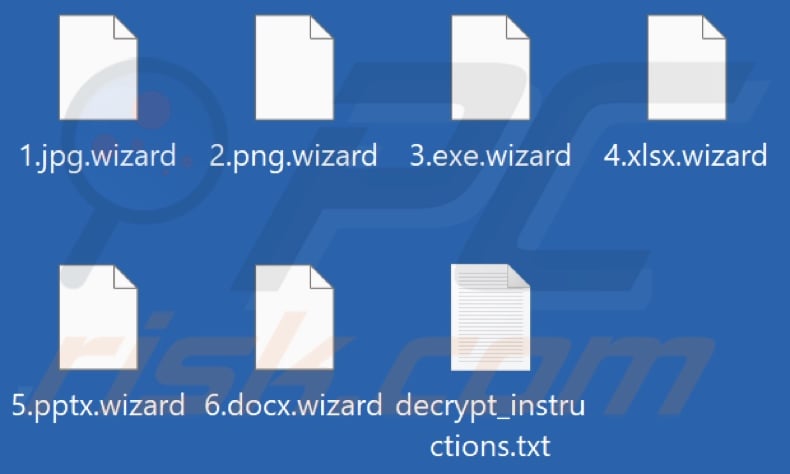 Von Wizard Ransomware verschlüsselte Dateien (.wizard Erweiterung)