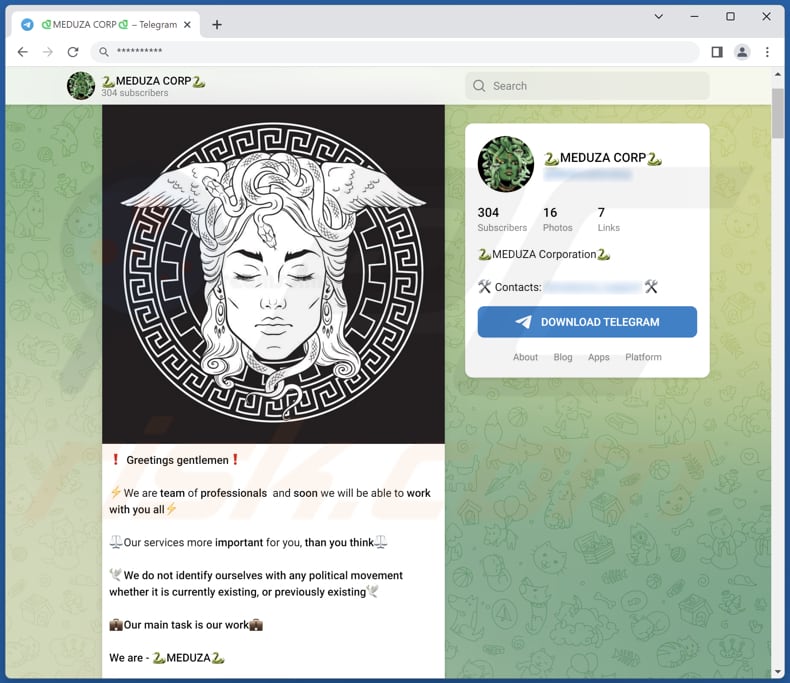 Meduza Stealer über Telegram gefördert