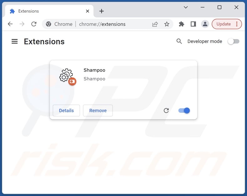 Mit ythingamgladt.com verwandte Google Chrome Erweiterungen entfernen