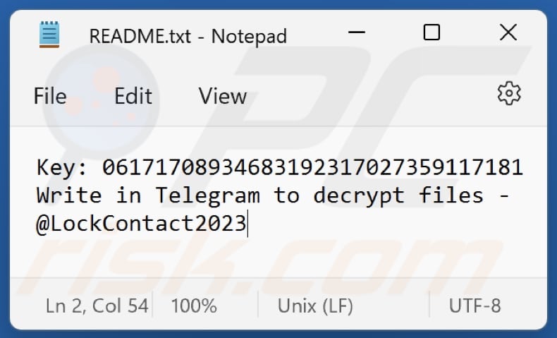 LOCK2023 Ransomware Textdatei (README.txt)