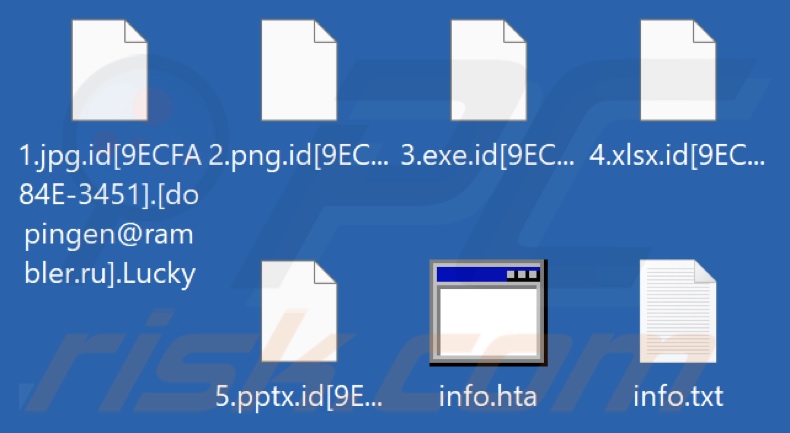 Von Lucky ransomware verschlüsselte Dateien (.Lucky Erweiterung)