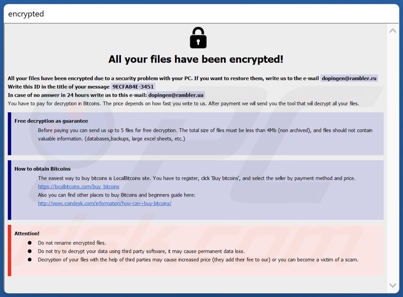 Lucky ransomware Lösegeldforderung (info.hta)