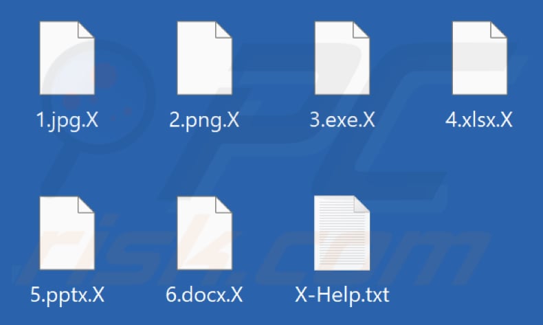 Von X Ransomware verschlüsselte Dateien (.X Erweiterung)
