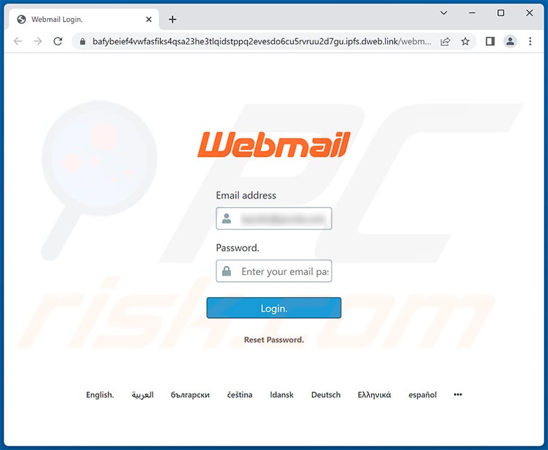 Phishing-Site beworben über A File Was Shared With You Via Dropbox Betrugsmail (2023-08-31)