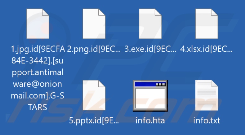 Von G-STARS (Phobos) Ransomware verschlüsselte Dateien (.G-STARS Erweiterung)