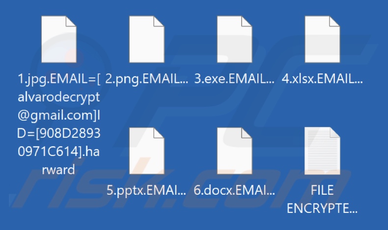 Von Harward Ransomware verschlüsselte Dateien (.harward Erweiterung)