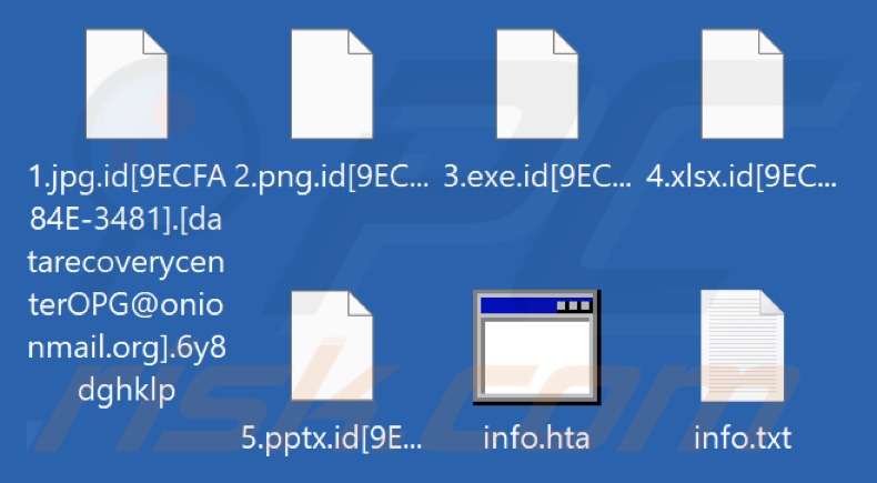 Von 6y8dghklp Ransomware verschlüsselte Dateien (.6y8dghklp Erweiterung)