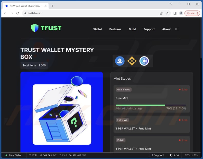 Trust Wallet Mystery Box Betrug