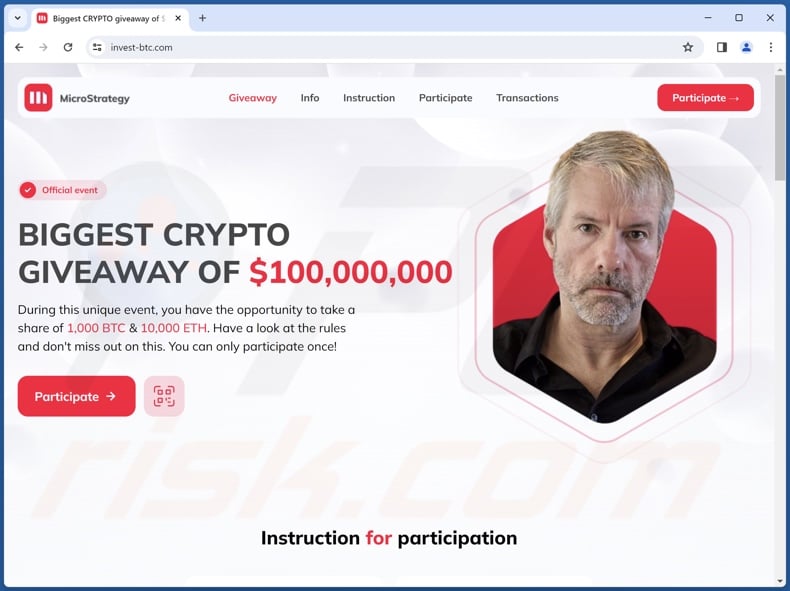 MicroStrategy Crypto Giveaway Betrug