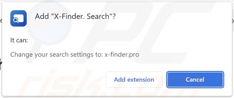 X-Finder. Search browser hijacker Bitte um Erlaubnis