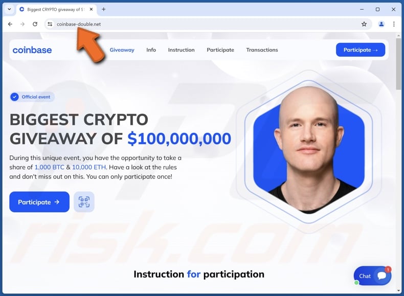 Coinbase Crypto Giveaway Betrug