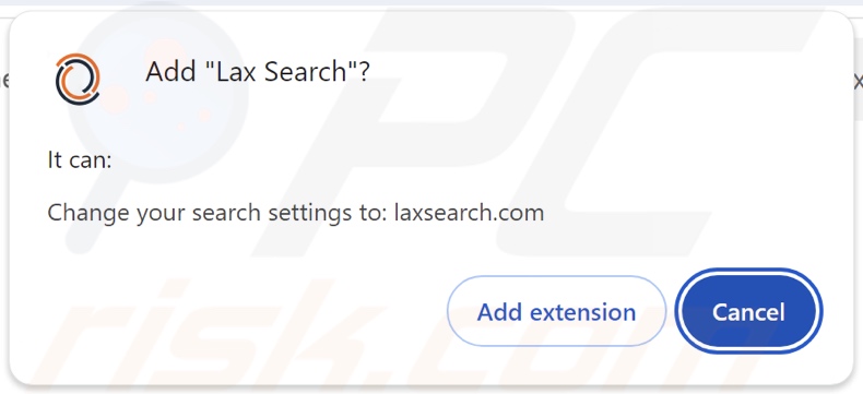 Lax Search browser hijacker Bitte um Erlaubnis