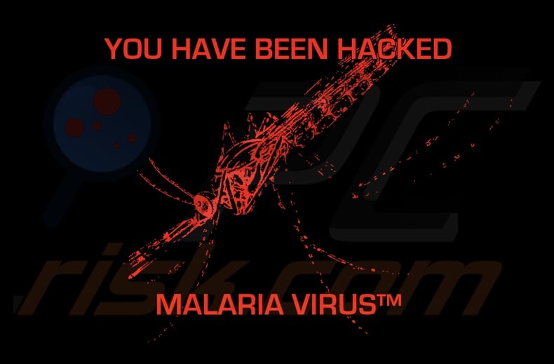 MALARIA VIRUS ransomware Hintergrundbild