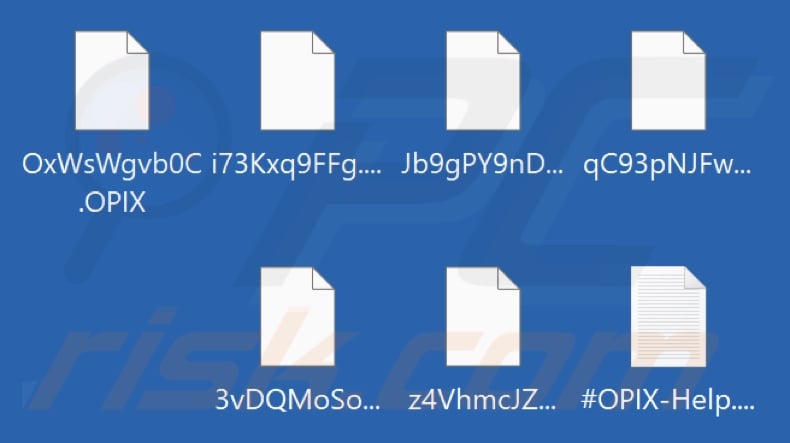 Von OPIX-Ransomware verschlüsselte Dateien (.OPIX-Erweiterung)
