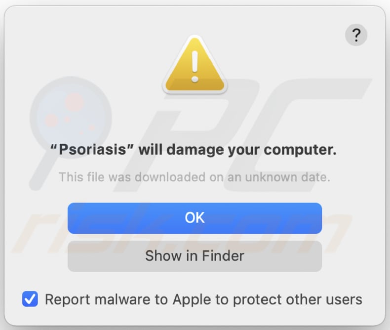 Psoriasis Adware-Warnung vor der Installation
