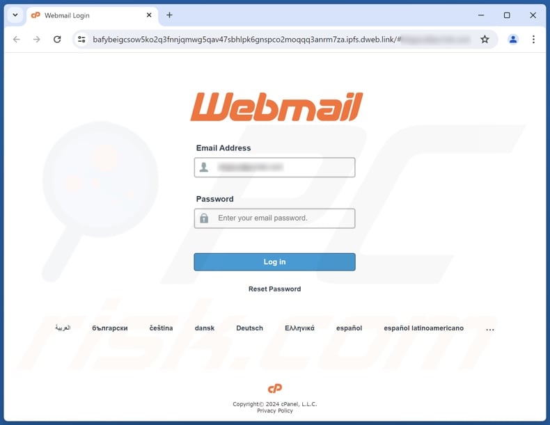 Roundcube Found Several Undelivered Messages Betrugs-E-Mail beworben Phishing-Website