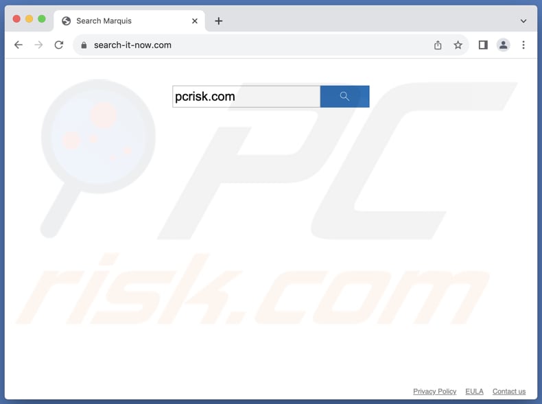 search-it-now.com Browser-Hijacker auf einem Mac-Computer