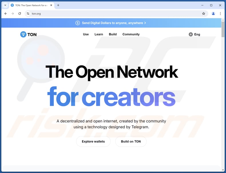 Toncoin (TON) airdrop Betrug echte Website (ton.org)