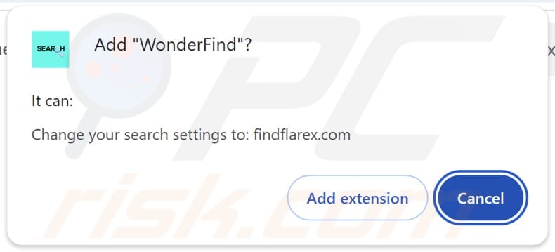 WonderFind Browser-Hijacker fragt nach Erlaubnis