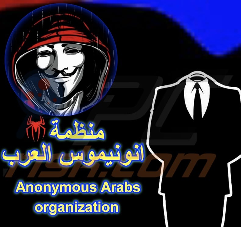Anonymous Arabs ransomware Hintergrundbild