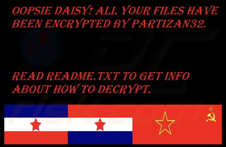 PartiZAN32 ransomware Hintergrundbild