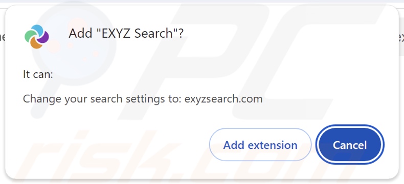 EXYZ Search Browser-Hijacker fragt nach Erlaubnis