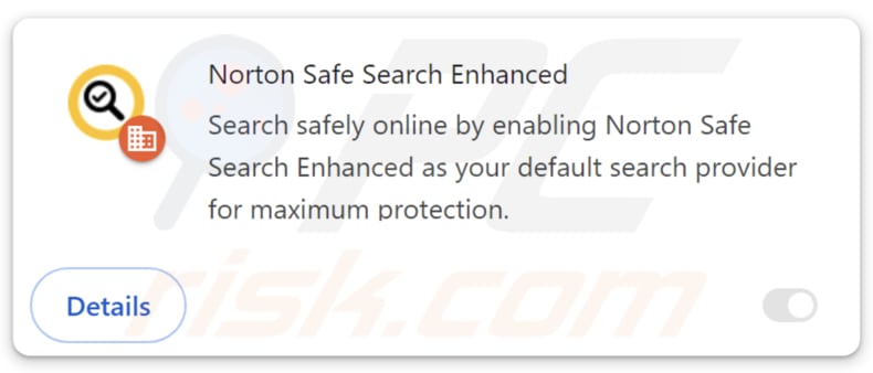 Norton Safe Search Enhanced gefälschte Erweiterung