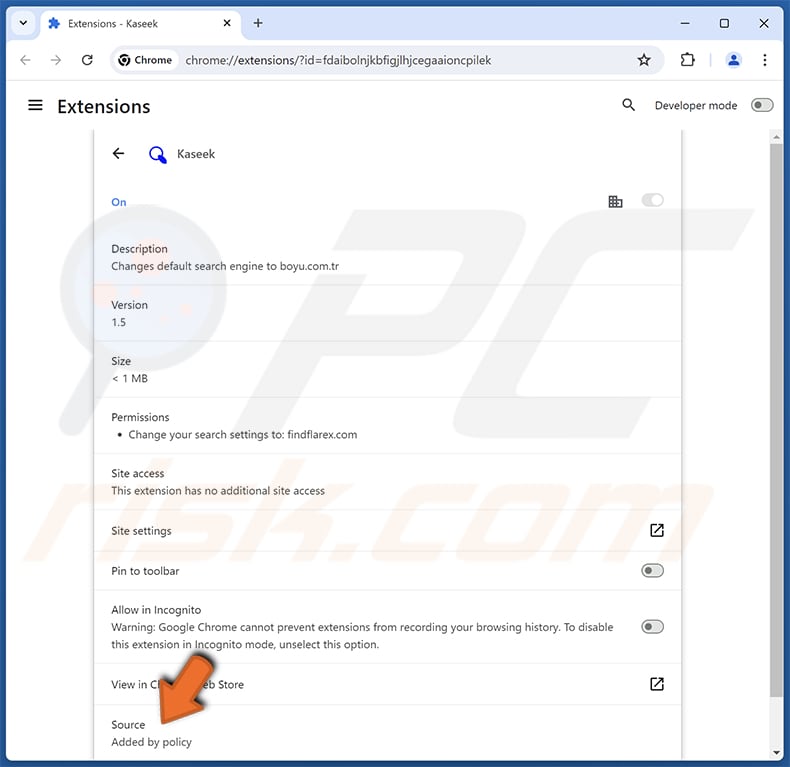 Kaseek Browser Hijacker Beschreibung