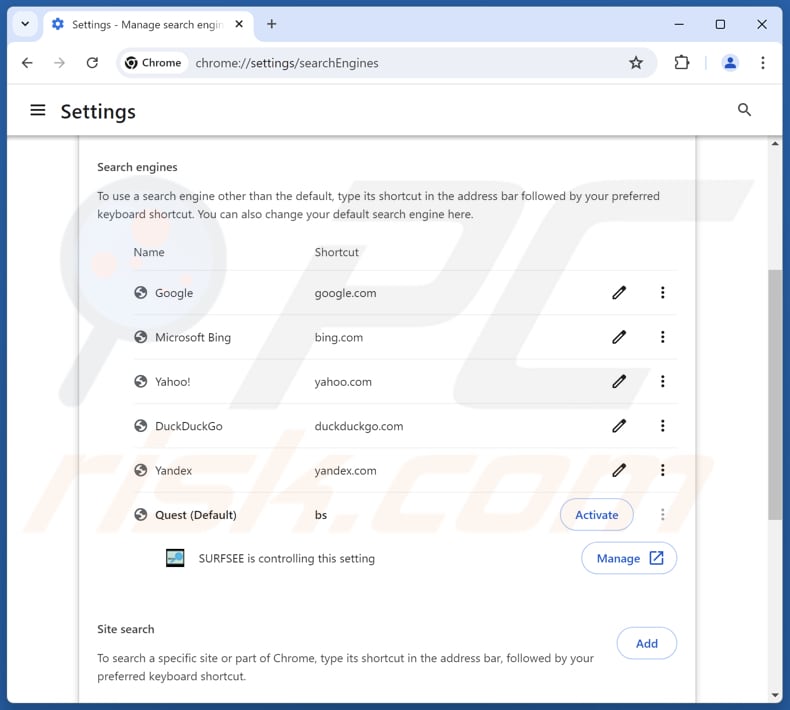 Entfernen des Microsoft Edge-Browser-Hijackers von der Standardsuchmaschine von Google Chrome