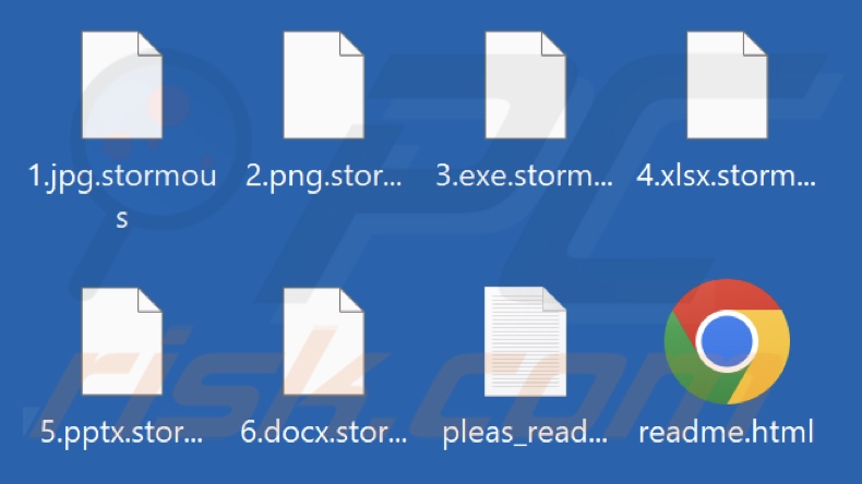 Von StormCry (Stormous) Ransomware verschlüsselte Dateien (.stormous-Erweiterung)