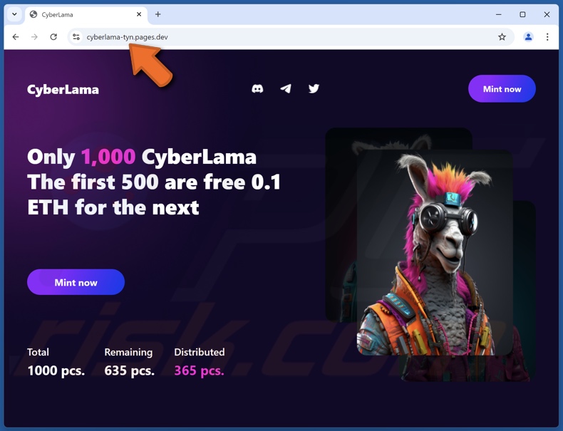 CyberLama Mint Betrug