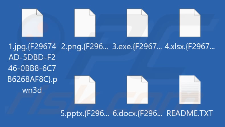 Von der Ransomware Pwn3d verschlüsselte Dateien (.pwn3d-Erweiterung)