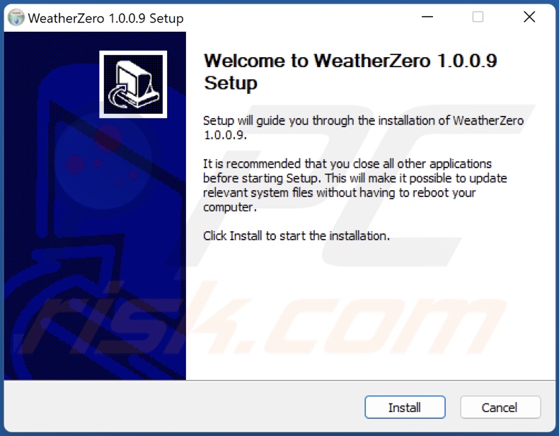 WeatherZero PUA Installationseinstellungen