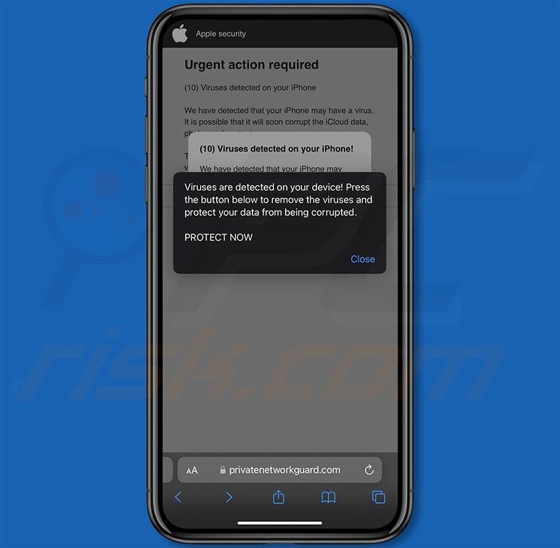 (10) Viruses Were Detected On Your iPhone pop-up Betrug (2024-09-09)