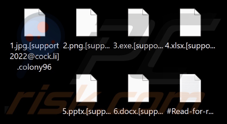 Von Colony ransomware verschlüsselte Dateien (.colony96-Erweiterung)