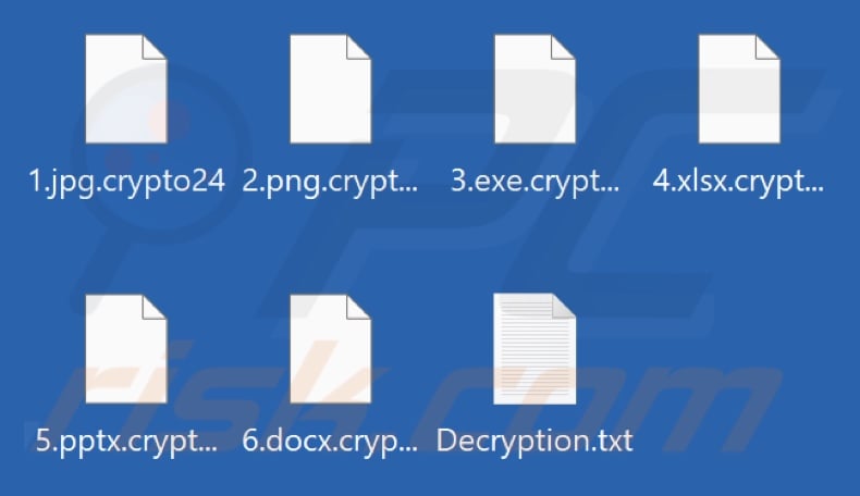 Von Crypto24-Ransomware verschlüsselte Dateien (.crypto24-Erweiterung)