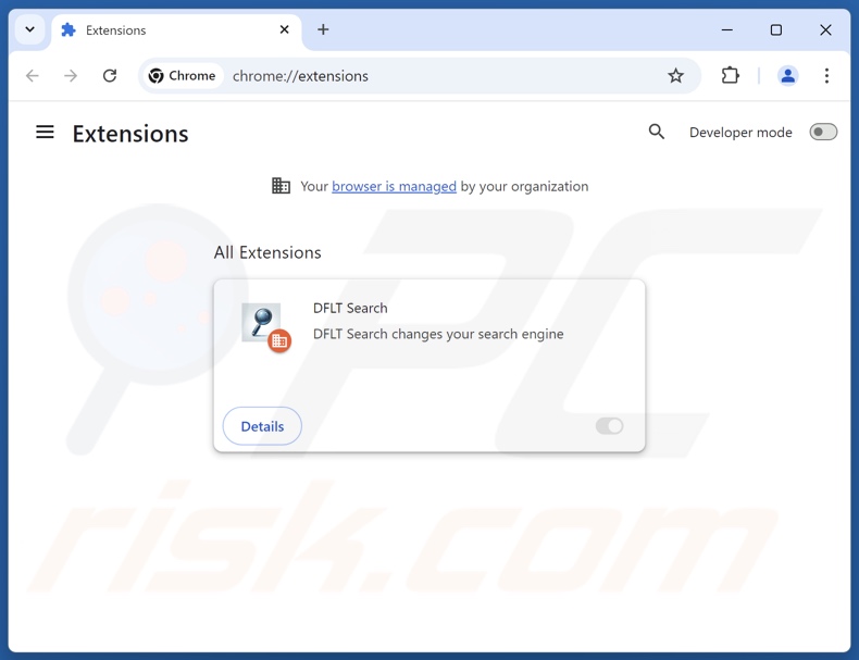 Entfernen von dfltsearch.com-bezogenen Google Chrome-Erweiterungen