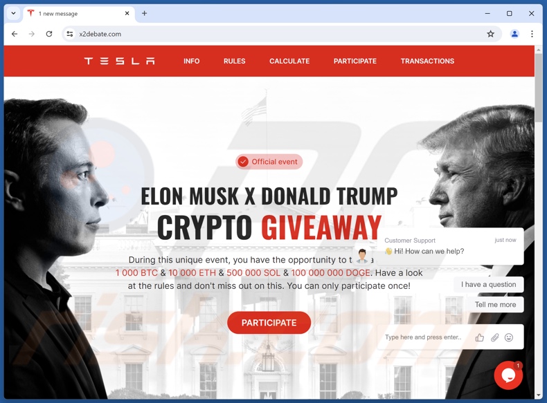 Elon Musk X Donald Trump Crypto Giveaway Betrug