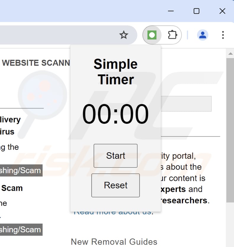 JsTimer unwanted extension timer