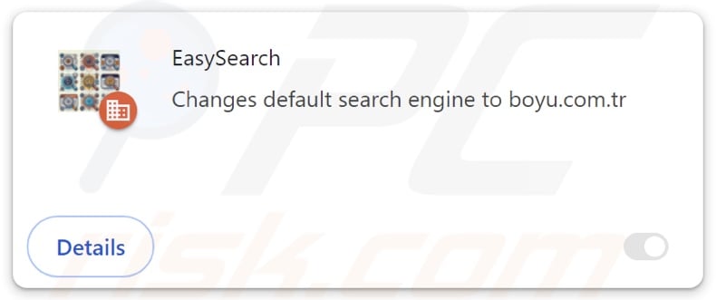 EasySearch browser hijacker