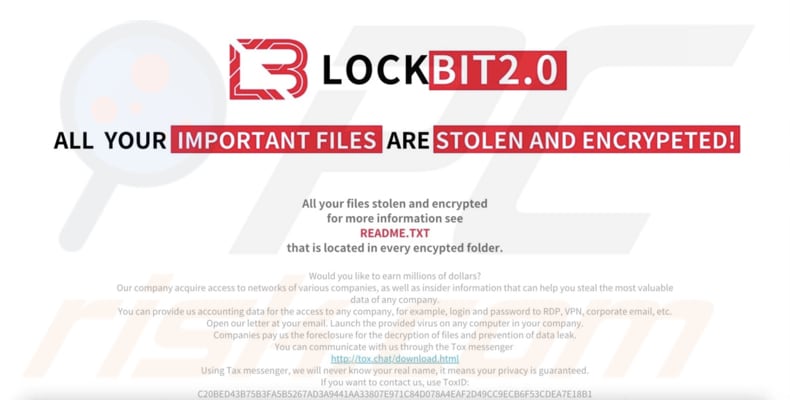 NotLockBit ransomware Desktop Hintergrundbild