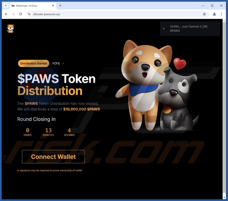 $PAWS Token Distribution Betrug