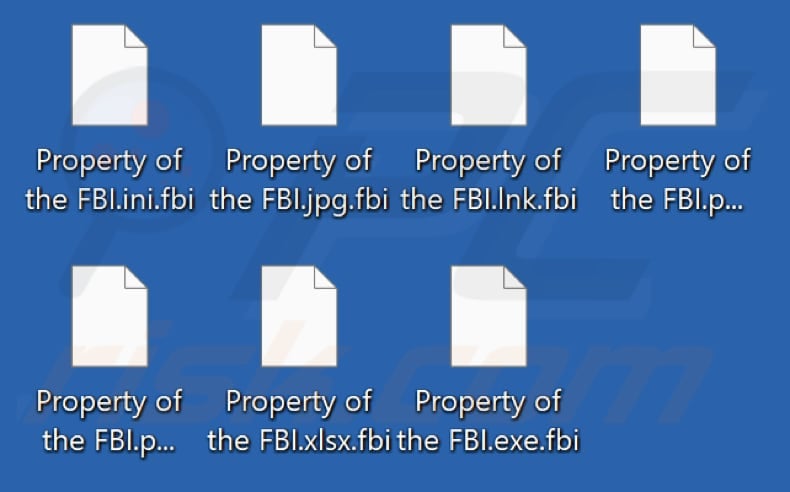 Von Property Of The FBI Ransomware verschlüsselte Dateien (.fbi-Erweiterung)