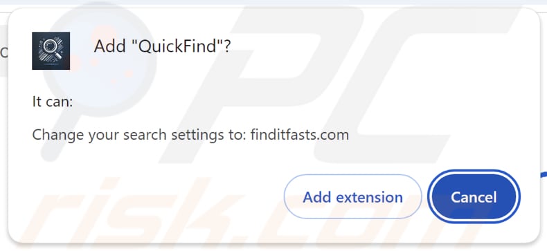 QuickFind browser hijacker Bitte um Erlaubnis