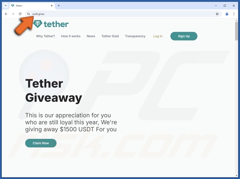 Tether Giveaway Betrug